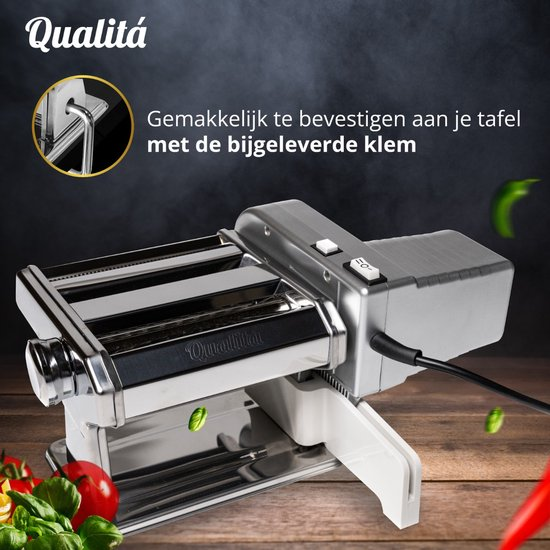 Qualitá pastamachine elektrisch – pasta maker – pasta machine – rvs jlmm7wlozyp9 wlqn2qg